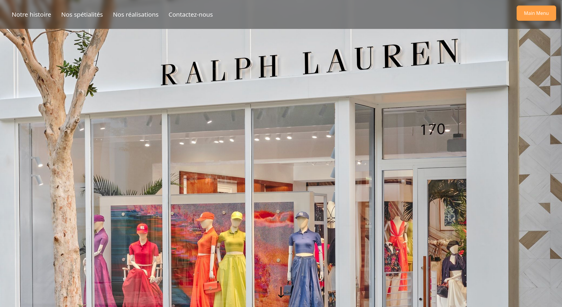 Site vitrine pour boutique de vêtement